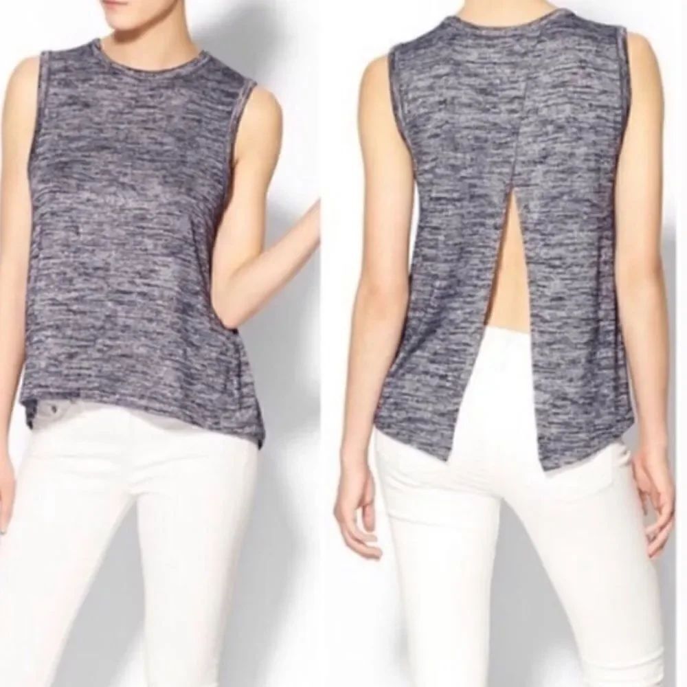 Rag & Bone Nicole Split Back Tank Gray Women’s Medium